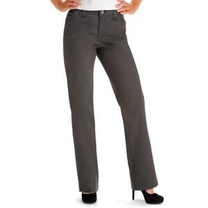 Lee. Sinfully Soft Comfort Waist Twill Straight-Leg Pants Size 8.